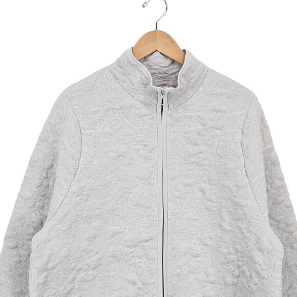 Lululemon Jacquard Multi-Texture Sweater Jacket Heathered Vapor Size 8 - Picture 2 of 7